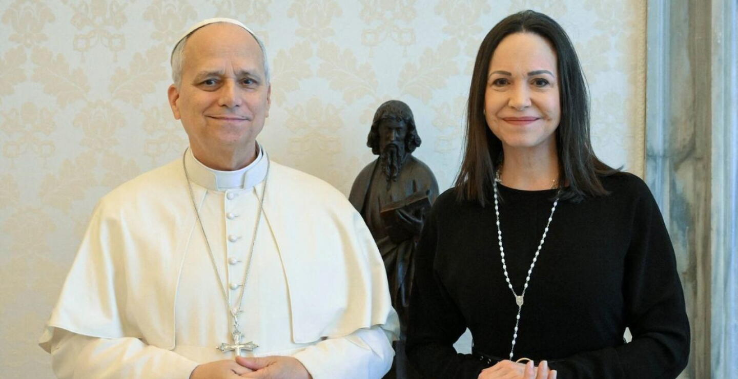 El papa León XIV se reunió con la opositora venezolana María Corina Machado en el Vaticano