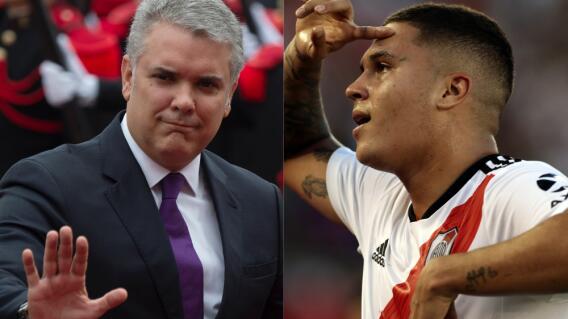 351809_BLU Radio. Iván Duque y Juan Fernando Qiuntero / Fotos: AFP