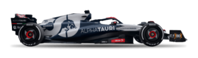 Auto de la Scuderia AlphaTauri, de la Fórmula 1 Auto de la Scuderia AlphaTauri, de la Fórmula 1
