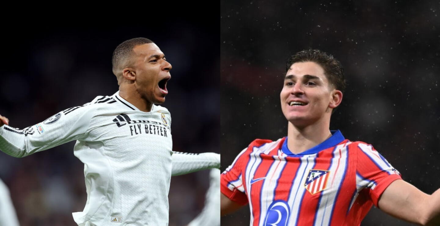 Kylian Mbappé y Julián Álvarez se llevarán las miradas en Real Madrid vs Atlético de Madrid. 