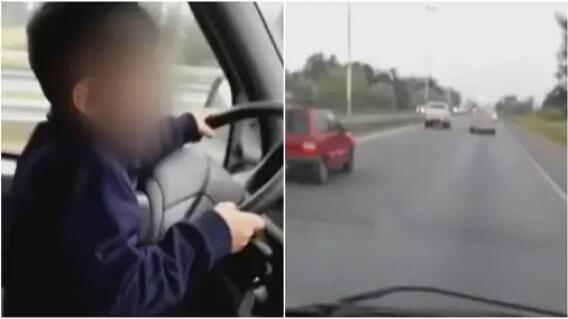 Hombre le soltó el carro a su hijo de siete años en plena autopista Hombre le soltó el carro a su hijo de siete años en plena autopista