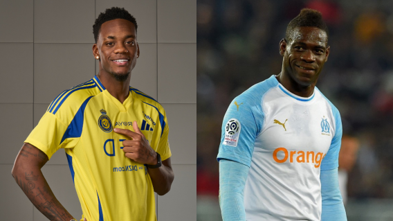 Jhon Durán y Mario Balotelli.