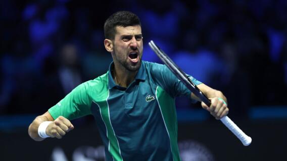 Novak Djokovic durante la final de las ATP Finals Novak Djokovic durante la final de las ATP Finals