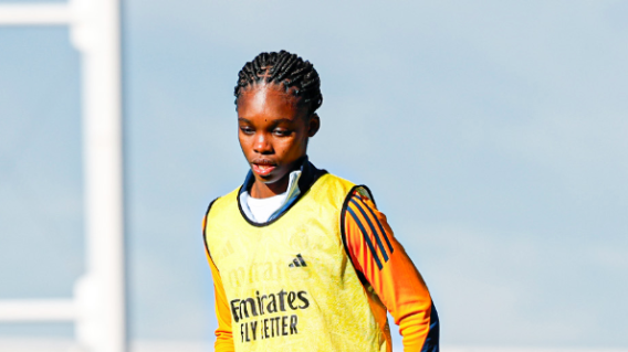 Linda Caicedo con el Real Madrid femenino. Linda Caicedo con el Real Madrid femenino.