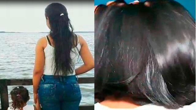 Roba pelos suben a jovencita a una camioneta para robarle su larga cabellera