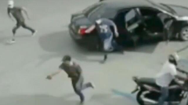 Cámara de seguridad grabó millonario robo a una estación de gasolina en Soledad, Atlántico