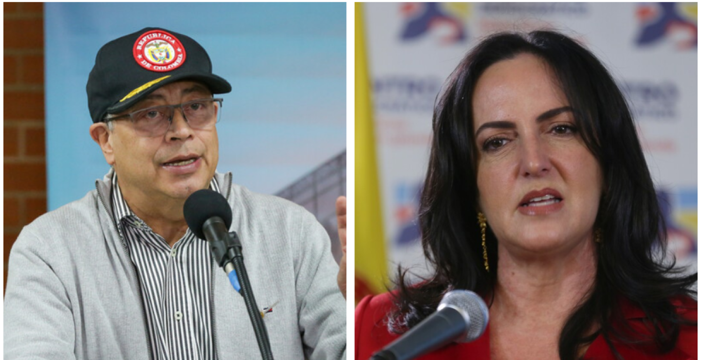 Gustavo Petro y María Fernanda Cabal
