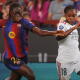Linda Caicedo en Barcelona vs. Real Madrid en clásico por Liga F en el Camp Nou.