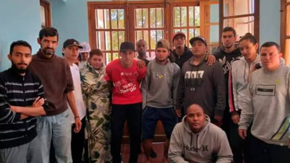 Hinchas del DIM cuando estaban atrapados en La Quiaca / Archivo.