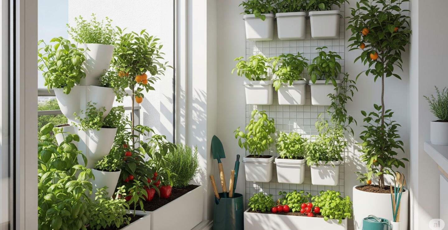 Imagen referencial de huerta casera dentro de un apartamento