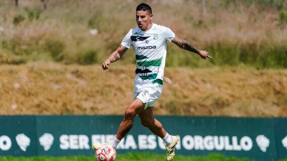 James Rodríguez en una de las prácticas del León previo al juego contra Pachuca. James Rodríguez en una de las prácticas del León previo al juego contra Pachuca.