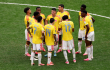 Selección Colombia en el partido ante la Selección de Suiza 