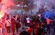 Hinchas del PSG en las calles.