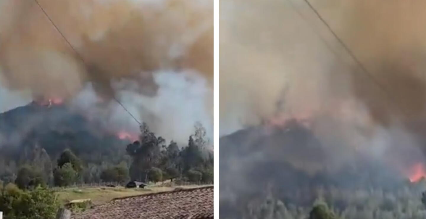 Emergencia en Sopó por incendio forestal: impresionantes imágenes