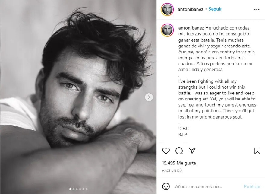 mensaje de actor que murió