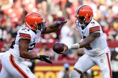 Acción de juego de partido de los Cleveland Browns