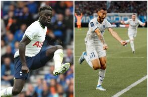 Dávinson Sánchez y Luis Javier Suárez, jugadores colombianos que militan en el Tottenham y Olympique de Marsella, respectivamente.
