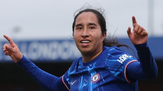 Mayra Ramírez, delantera colombiana del Chelsea, en partido de la Women's Super League Mayra Ramírez, delantera colombiana del Chelsea, en partido de la Women's Super League