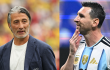 Murat Yakin entrenador de la Selección de Suiza; Lionel Messi jugador de la Selección Argentina 