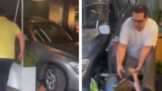 Camioneta choca y se mete a un Carulla Camioneta choca y se mete a un Carulla