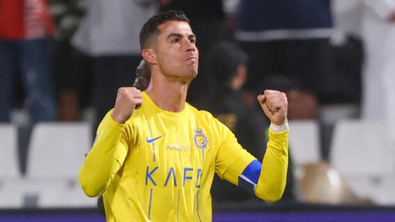 Cristiano Ronaldo, jugador de Al Nassr, celebra su gol contra Al Shabab, en la Liga de Arabia Saudita Cristiano Ronaldo, jugador de Al Nassr, celebra su gol contra Al Shabab, en la Liga de Arabia Saudita