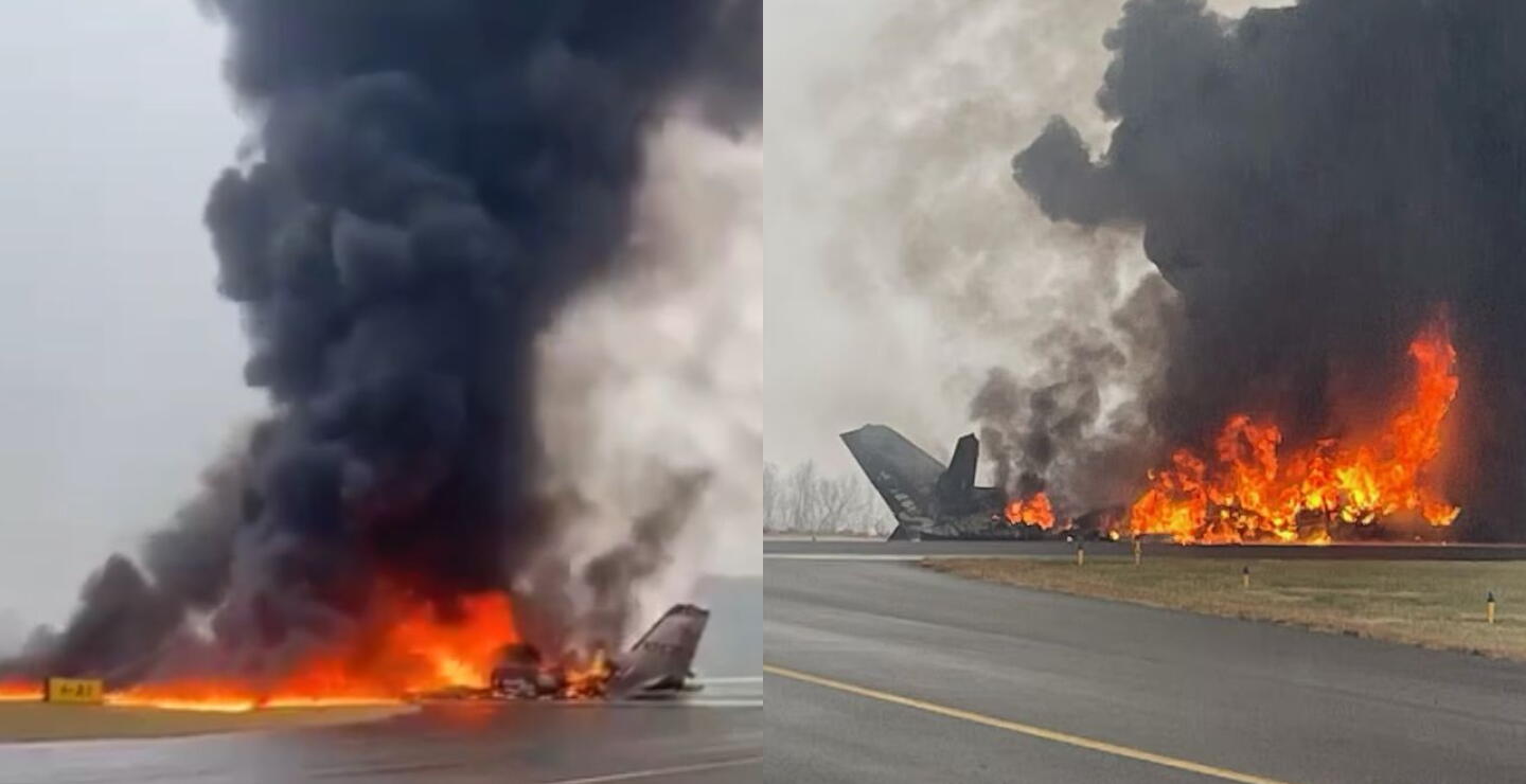 Grave accidente aéreo con varios fallecidos: impresionantes imágenes del avión en llamas