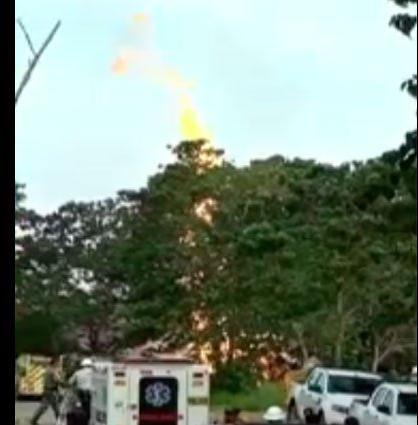Autoridades controlaron emergencia causada por explosión de tubo de gas en Puerto Boyacá