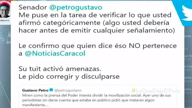 Es falso: nadie de Noticias Caracol dijo que debían matar a manifestantes