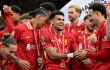 Luis Díaz en los festejos de Liverpool de la Premier League. 