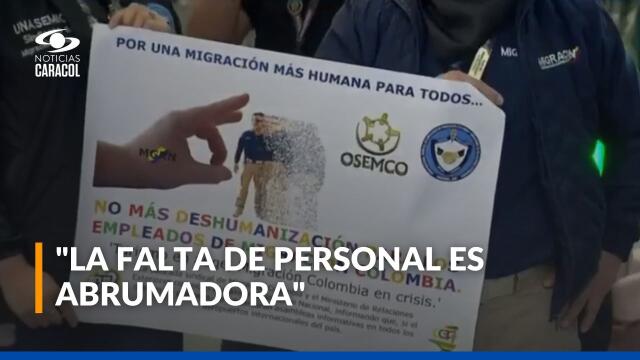Movimiento sindical de Migración Colombia exige "una mejora salarial urgente" Movimiento sindical de Migración Colombia exige "una mejora salarial urgente"