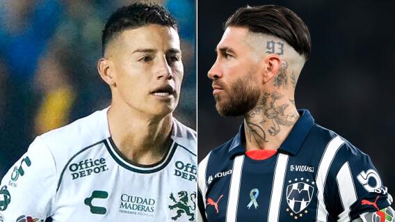 James Rodríguez le hizo primer lance a Sergio Ramos en Liga MX de México.jpg James Rodríguez le hizo primer lance a Sergio Ramos en Liga MX de México.jpg