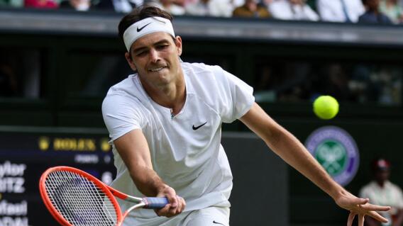 Taylor Fritz, jugador estadounidense, en Wimbledon Taylor Fritz, jugador estadounidense, en Wimbledon