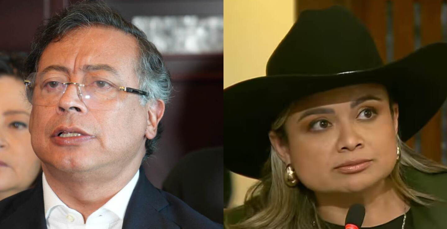 El presidente Gustavo Petro y la Representante Lina María Garrido.