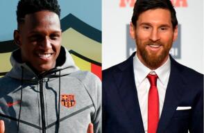298832_BLU Radio. Yerry Mina - Messi // Foto: AFP