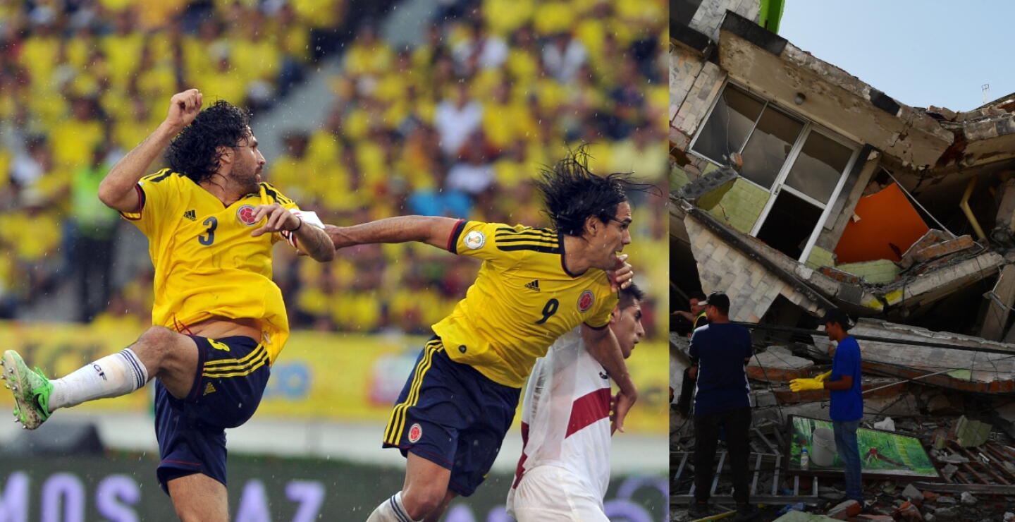 Partido de 'Levantemos a Colombia' para recaudar fondos y ayudas por los damnificados por el terremoto en nuestro país. 