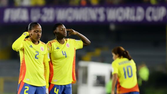 Jugadoras de la Selección Colombia femenina Sub-20 festejando anotación contra Australia. Jugadoras de la Selección Colombia femenina Sub-20 festejando anotación contra Australia.