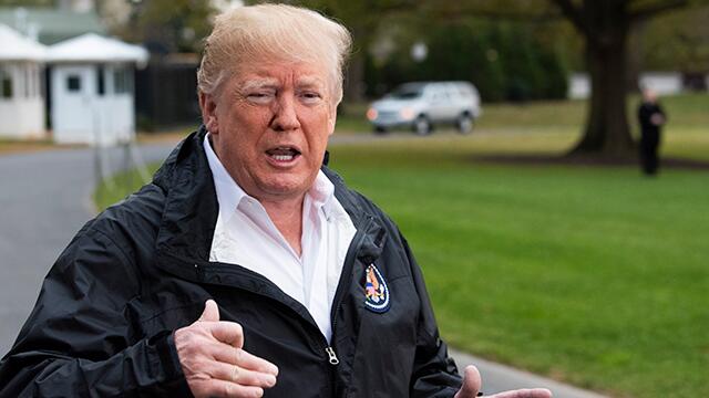 Trump viajó a la zona devastada por los incendios en California