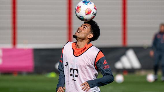 Luis Díaz en uno de los entrenamientos del Bayern Múnich. Luis Díaz en uno de los entrenamientos del Bayern Múnich.