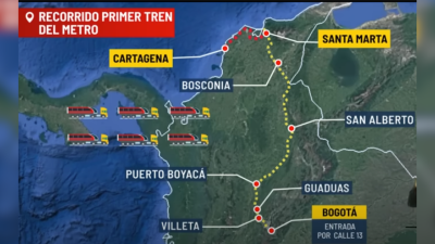 Recorrido del primer tren del Metro de Bogotá