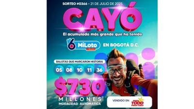 Cayó el MiLoto y afortunado se llevó $730 millones en Bogotá: estos fueron sus números ganadores Cayó el MiLoto y afortunado se llevó $730 millones en Bogotá: estos fueron sus números ganadores