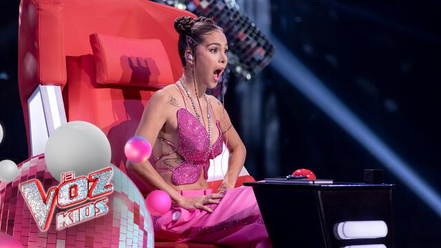 Greeicy saca en La Voz Kids el arma secreta.