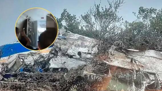 Revelan video al interior del avión de Satena