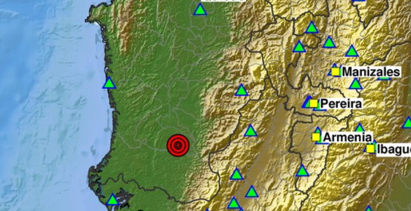 Temblor de magnitud 4,3 se registró este domingo en Chocó: tuvo una profundidad de 43 kilómetros