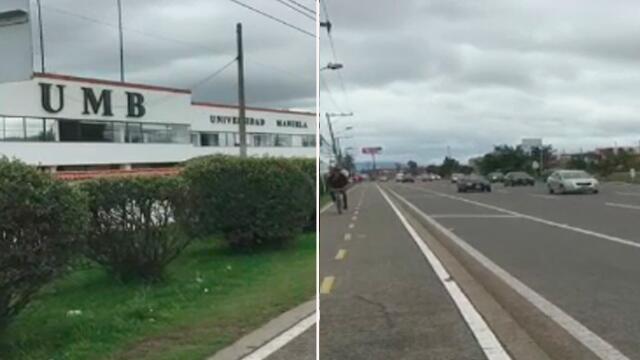 Estudiantes de la Manuela Beltrán piden puente peatonal para no morir intentando llegar a clase Estudiantes de la Manuela Beltrán piden puente peatonal para no morir intentando llegar a clase