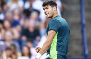Carlos Alcaraz en su debut en el Masters 1.000 de Toronto