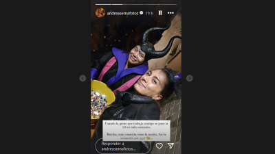 Andrea Serna ya inició la celebración de Halloween.