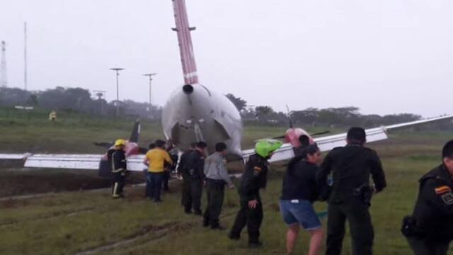 Avión se salió de la pista cuando aterrizaba en aeropuerto del Meta