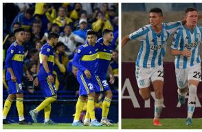 Boca y Racing se enfrentan este sábado, en la Copa de la Liga de Argentina.