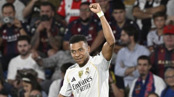 Kylian Mbappé marcó doblete en Levante vs. Real Madrid por la Liga de España.