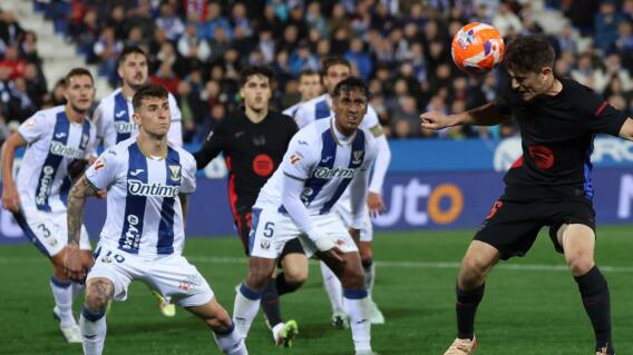 Acción de juego en el duelo entre Barcelona vs. Leganés, por Liga. Acción de juego en el duelo entre Barcelona vs. Leganés, por Liga.